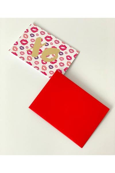 Greeting Card - XO Lips (Foil)